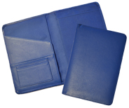 Blue leather covers