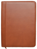 Front Cover of Leather Zippered Compartment Padfolios
