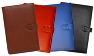 british tan, red, blue and black leather junior pad holders