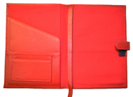 Red Leather Pad Portfolios