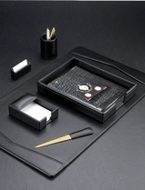 Black Promotional Leather Desk Sets