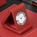 Red Leather Desk Clock