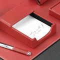 Red Note Pad Paper Holder