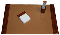 Three Piece Reptile-Grain 20x30 Desk Pad Accessories Set