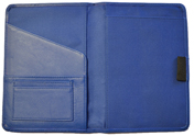 Blue Leather Padfolio Inside