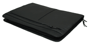 Lefty Zippered Compartments Leather Padfolios Outside