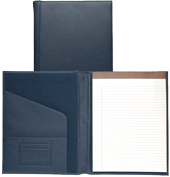 Letter Size Blue Leather Padfolios