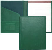 Padded Green Letter-Size Leather Padfolios