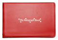 Red Vinyl Autograph Book with My Autograph Book with stars imprint