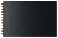 Black Wire-o Leatherette Autograph Book