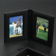 Black Leather 4" x 6" Picture Frame