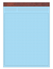 Blue Gridded 4x4 Paper Pads