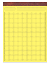Yellow Graph 5 x 5 Premium Letterpads
