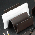 Brown Leather Letter Holder